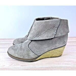 The North Face Bridgeton Ankle Wedge Leather Bootie Women's 7.5 Gray Waterproof